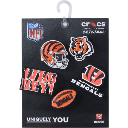 Crocs Trusted NFL Cincinnati Bengals 5 Pack Jibbitz Shoe Charm