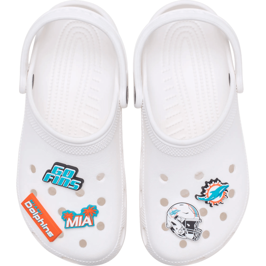 Crocs Essential NFL Miami Dolphins 5 Pack Jibbitz Shoe Charm