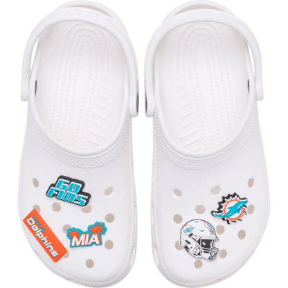 Crocs Essential NFL Miami Dolphins 5 Pack Jibbitz Shoe Charm