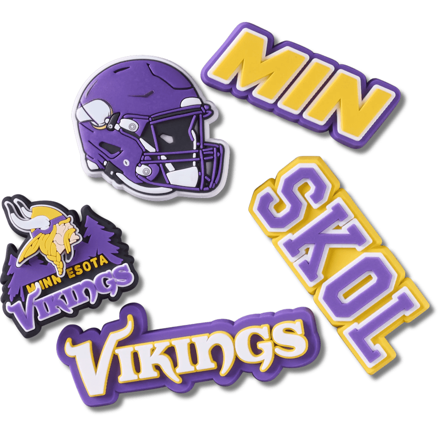 Crocs Trending NFL Minnesota Vikings 5 Pack Jibbitz Shoe Charm