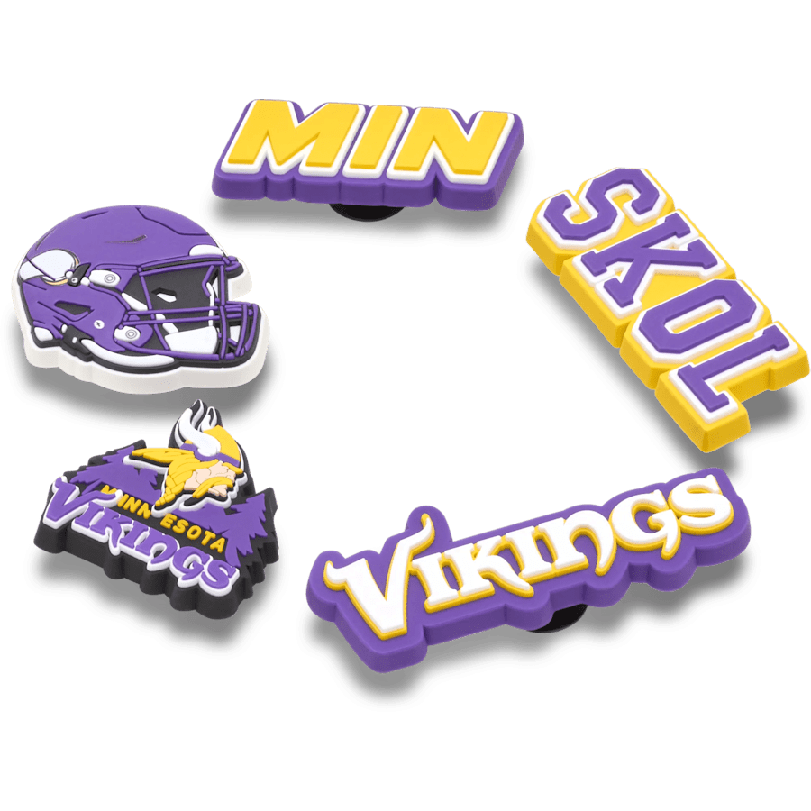 Crocs Trending NFL Minnesota Vikings 5 Pack Jibbitz Shoe Charm
