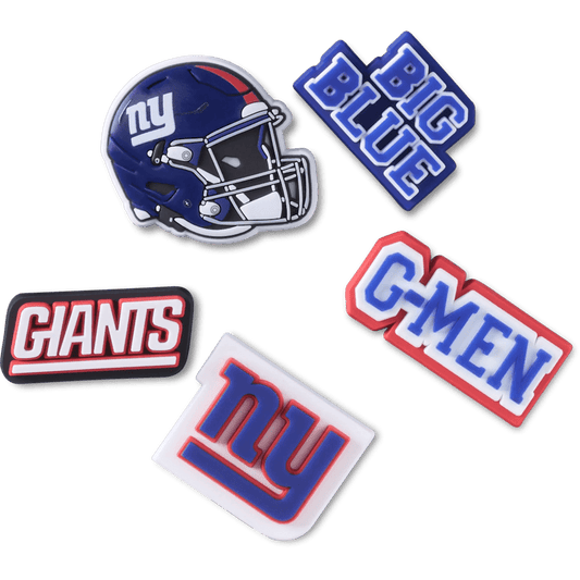 Crocs Signature NFL New York Giants 5 Pack Jibbitz Shoe Charm