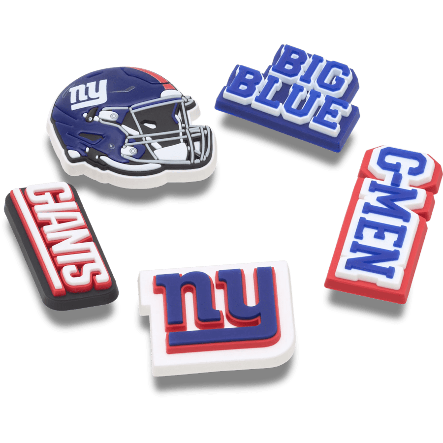 Crocs Signature NFL New York Giants 5 Pack Jibbitz Shoe Charm