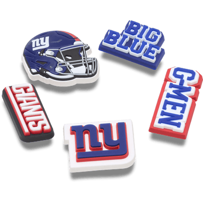 Crocs Signature NFL New York Giants 5 Pack Jibbitz Shoe Charm