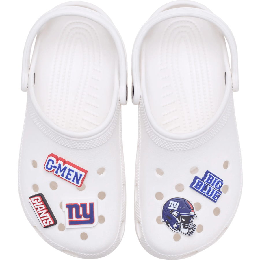 Crocs Signature NFL New York Giants 5 Pack Jibbitz Shoe Charm