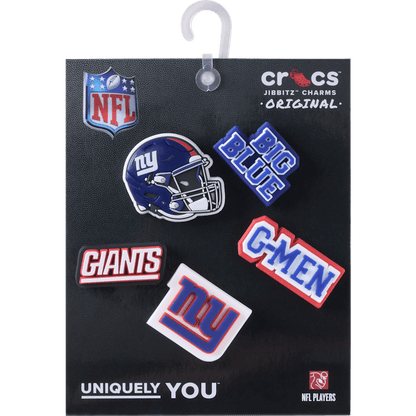 Crocs Signature NFL New York Giants 5 Pack Jibbitz Shoe Charm