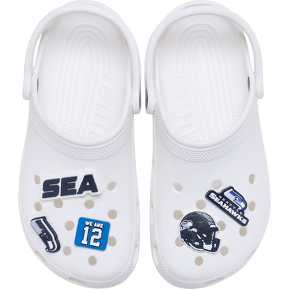 Crocs Premium NFL Seattle Seahawks 5 Pack Jibbitz Shoe Charm