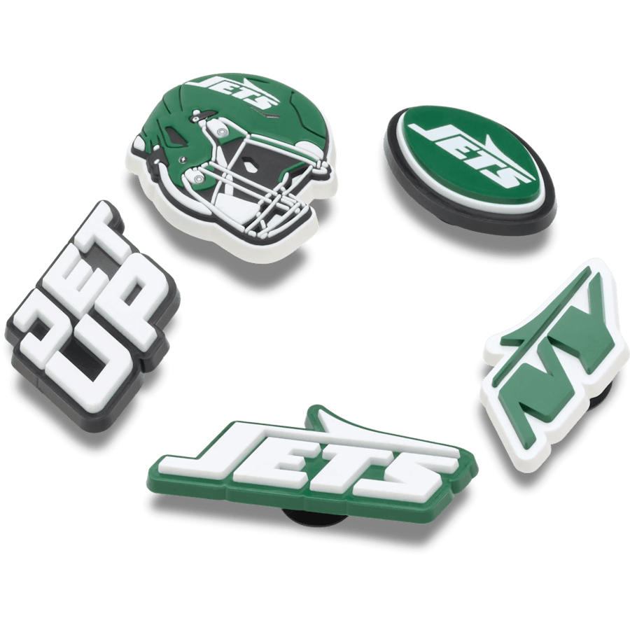 Crocs Featured NFL New York Jets 5 Pack Jibbitz Shoe Charm