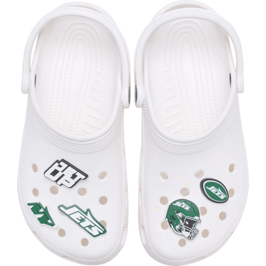 Crocs Featured NFL New York Jets 5 Pack Jibbitz Shoe Charm