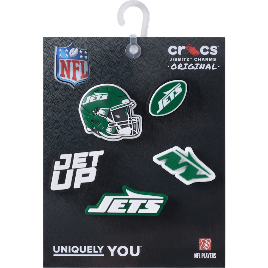 Crocs Featured NFL New York Jets 5 Pack Jibbitz Shoe Charm