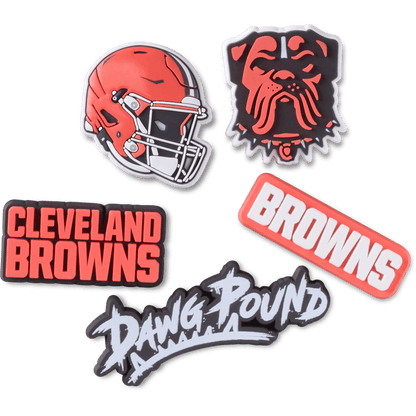 Crocs Signature NFL Cleveland Browns 5 Pack Jibbitz Shoe Charm