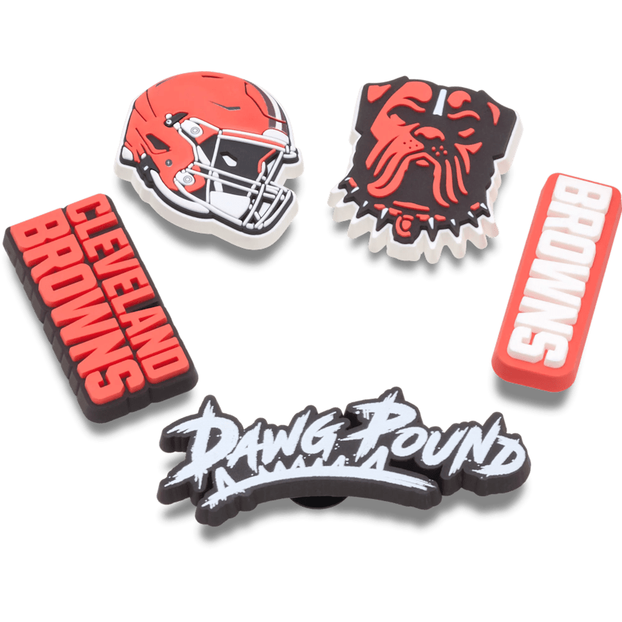 Crocs Signature NFL Cleveland Browns 5 Pack Jibbitz Shoe Charm