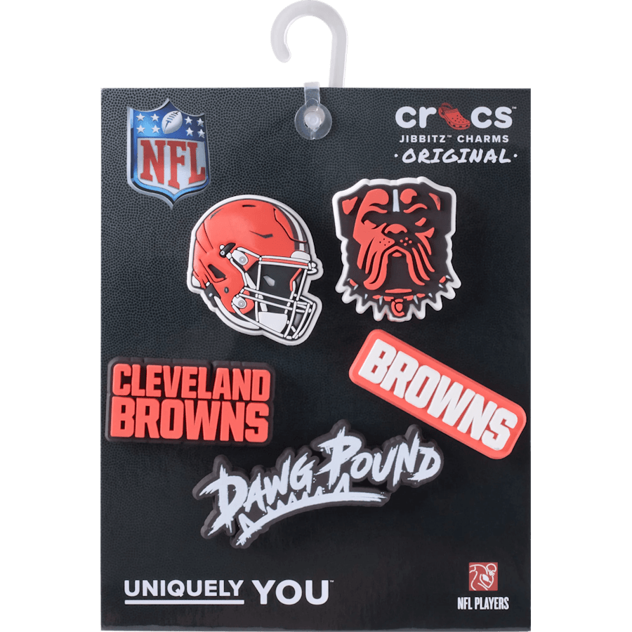 Crocs Signature NFL Cleveland Browns 5 Pack Jibbitz Shoe Charm
