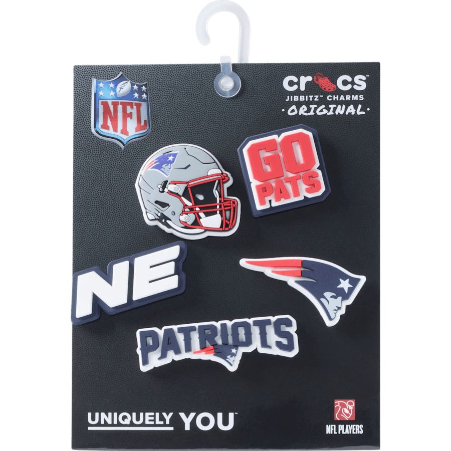 Crocs Value NFL New England Patriots 5 Pack Jibbitz Shoe Charm