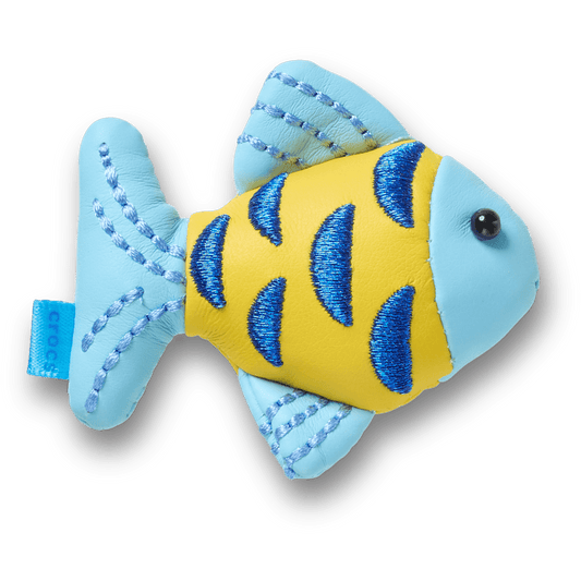 Crocs Classic Blue and Gold Sparkle Fish Jibbitz™ charms