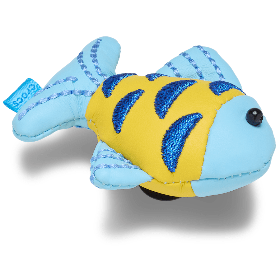 Crocs Classic Blue and Gold Sparkle Fish Jibbitz™ charms