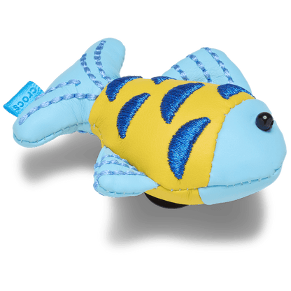 Crocs Classic Blue and Gold Sparkle Fish Jibbitz™ charms