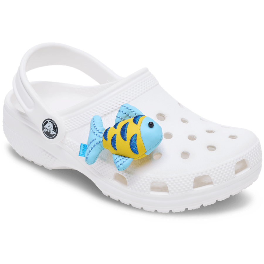 Crocs Classic Blue and Gold Sparkle Fish Jibbitz™ charms