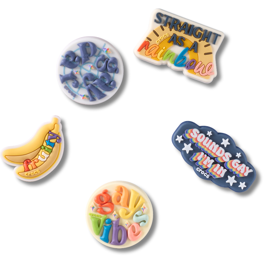 Crocs Featured Irreverent Pride 5 Pack Jibbitz™ charms