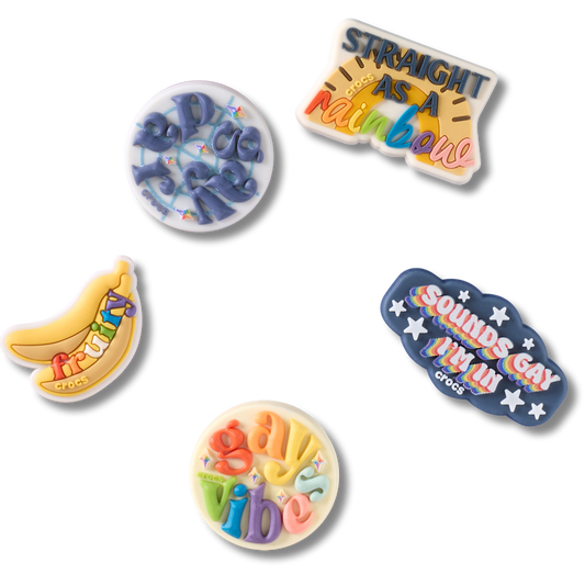 Crocs Featured Irreverent Pride 5 Pack Jibbitz™ charms
