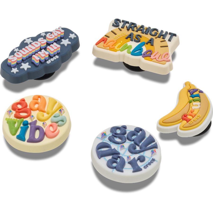Crocs Featured Irreverent Pride 5 Pack Jibbitz™ charms