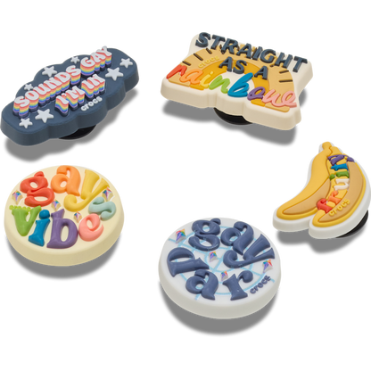 Crocs Featured Irreverent Pride 5 Pack Jibbitz™ charms