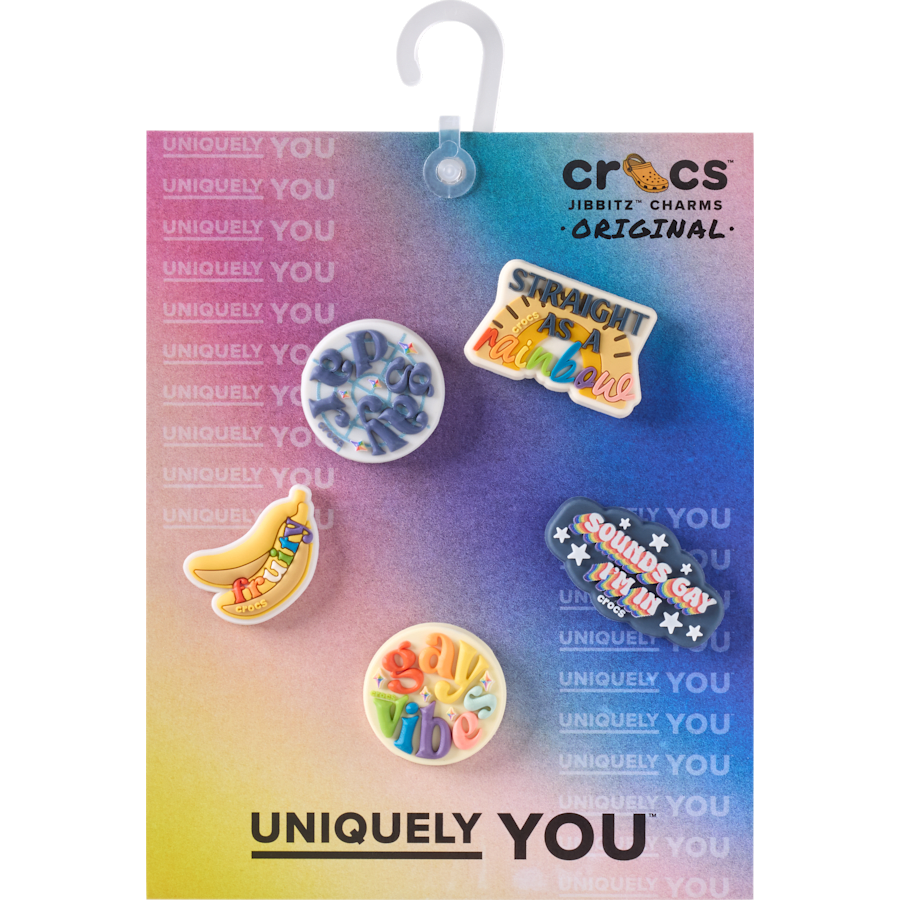 Crocs Featured Irreverent Pride 5 Pack Jibbitz™ charms