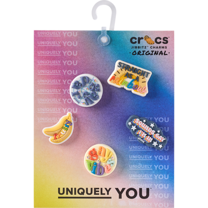Crocs Featured Irreverent Pride 5 Pack Jibbitz™ charms