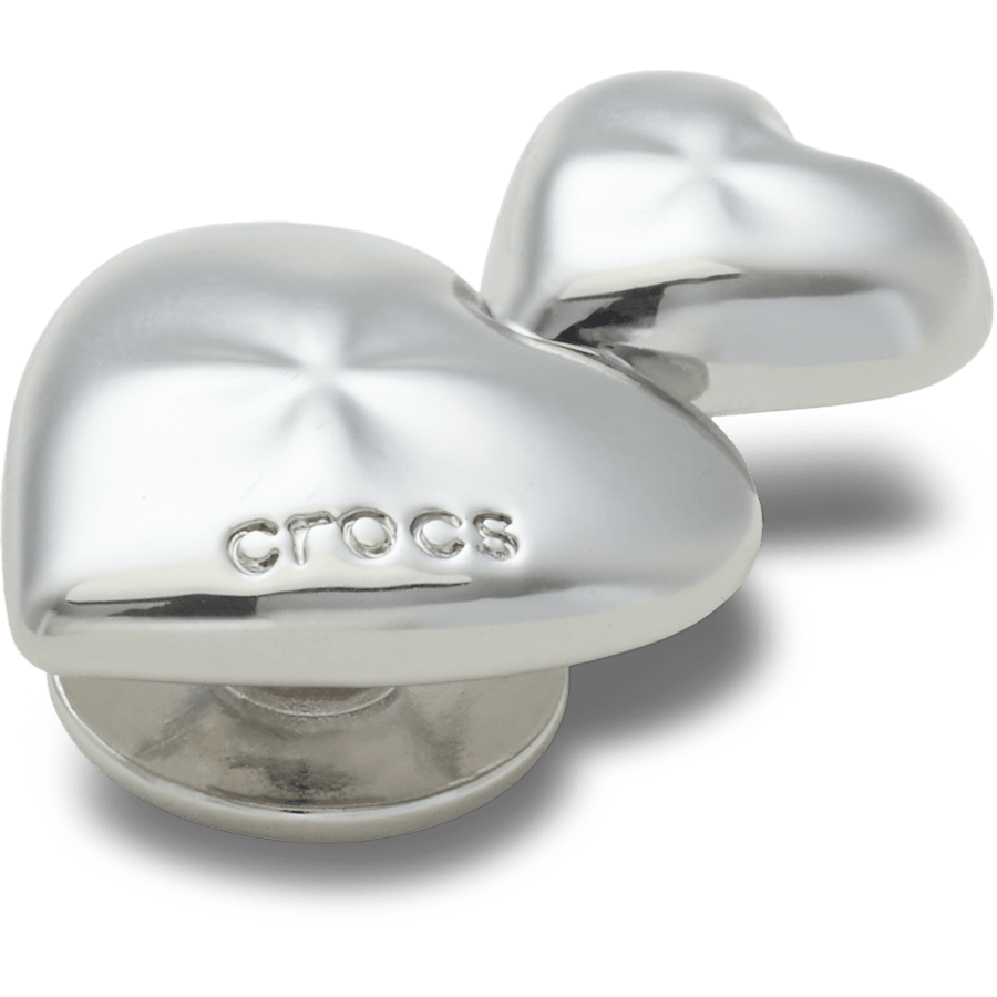Crocs Latest Silver Double Heart Jibbitz™ charms