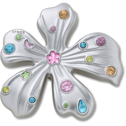 Crocs Great Value Silver Meta Gem Flower Jibbitz™ charms