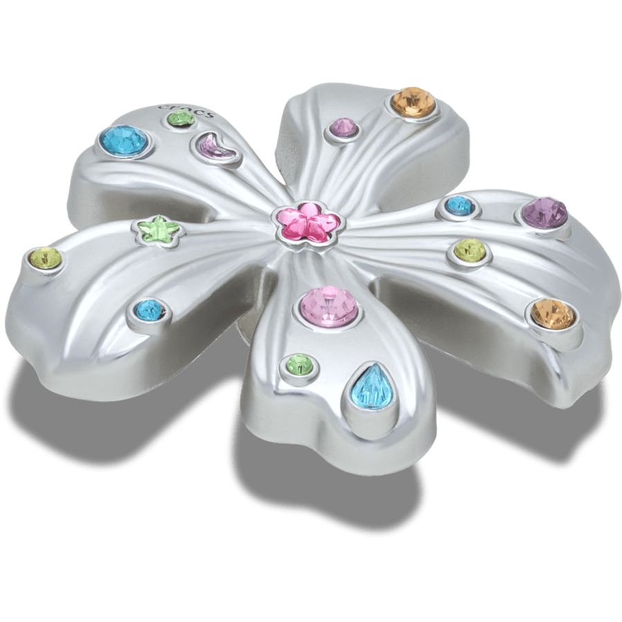 Crocs Great Value Silver Meta Gem Flower Jibbitz™ charms