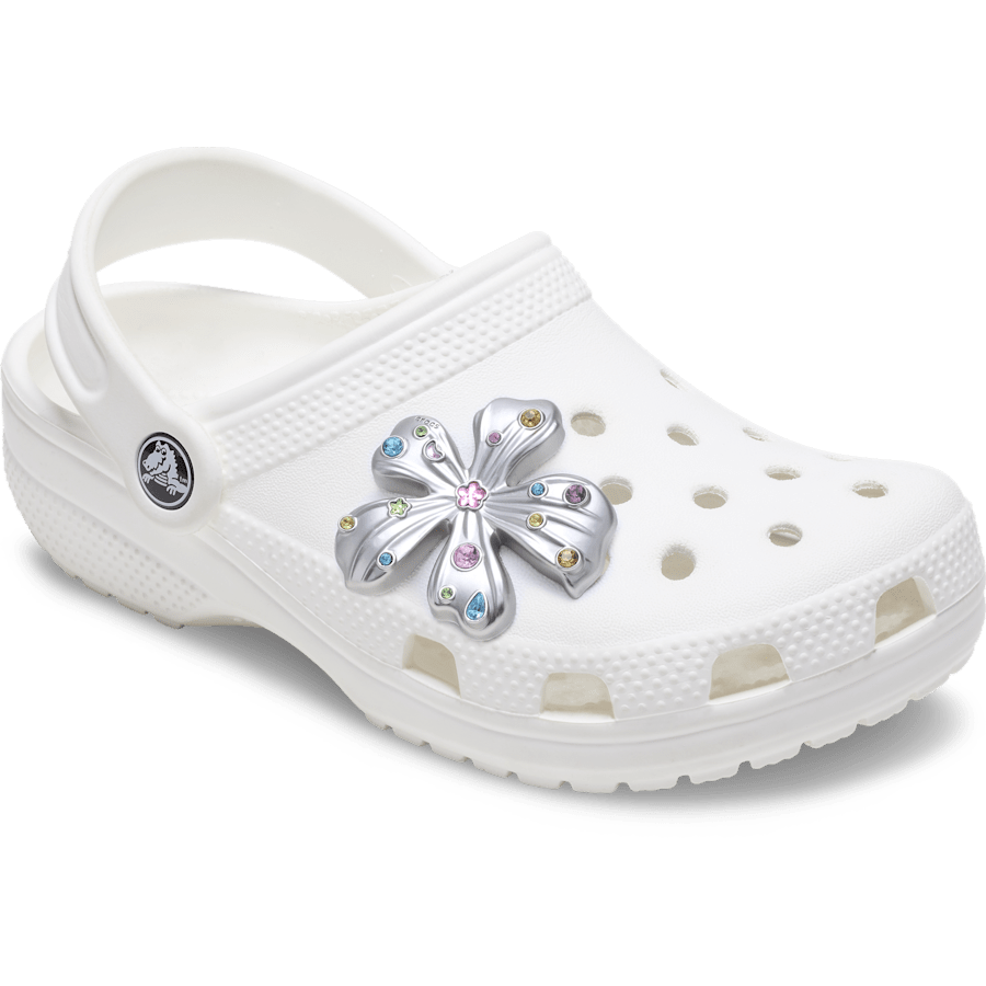 Crocs Great Value Silver Meta Gem Flower Jibbitz™ charms