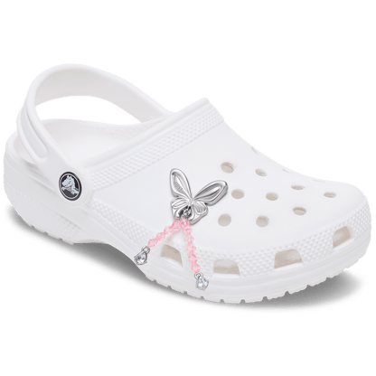 Crocs Classic Silver Beaded Meta Butterfly Jibbitz™ charms
