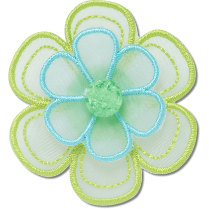 Crocs Best Price Green Mesh Flower Jibbitz™ charms