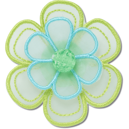 Crocs Best Price Green Mesh Flower Jibbitz™ charms