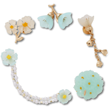 Crocs Recommended Blue Dainty Floral 5 Pack Jibbitz™ charms