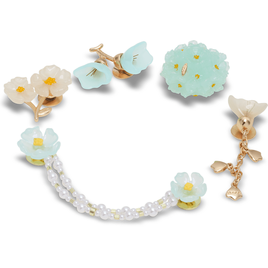 Crocs Recommended Blue Dainty Floral 5 Pack Jibbitz™ charms