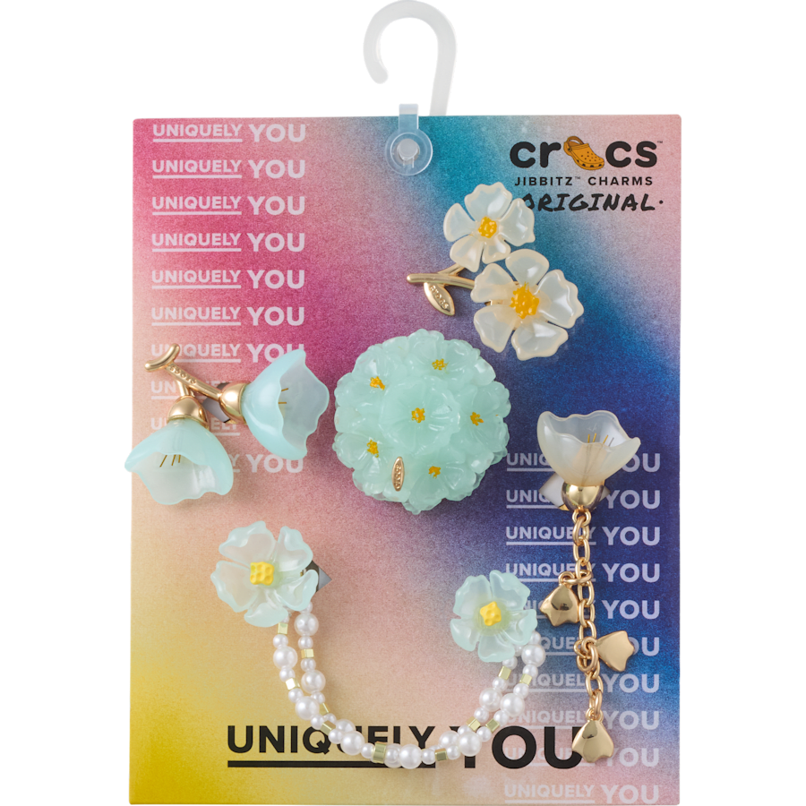 Crocs Recommended Blue Dainty Floral 5 Pack Jibbitz™ charms