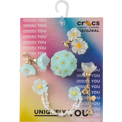 Crocs Recommended Blue Dainty Floral 5 Pack Jibbitz™ charms