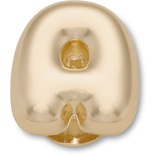 Crocs Featured Gold Bubble Letter A Jibbitz™ charms