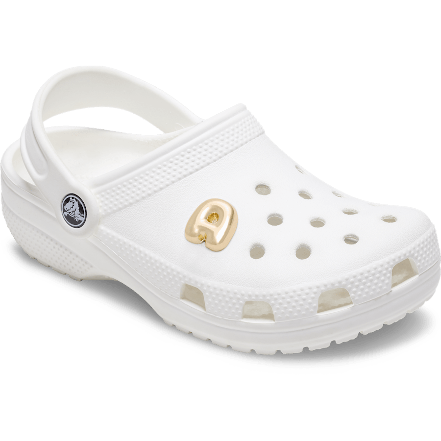 Crocs Featured Gold Bubble Letter A Jibbitz™ charms