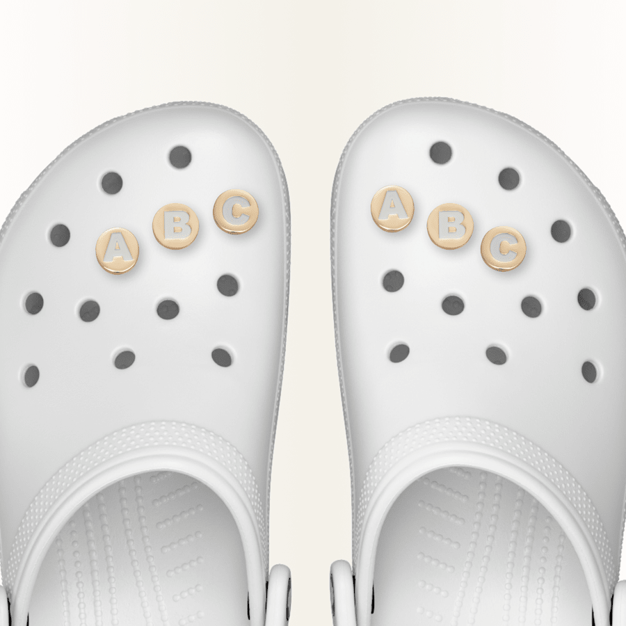 Crocs Smart Buy Gold Letter A-Z Jibbitz Shoe Charm