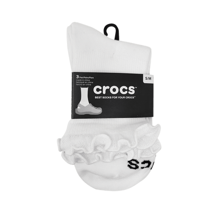 Crocs Sale CrocsSocks Ruffle Ankle 3 PK
