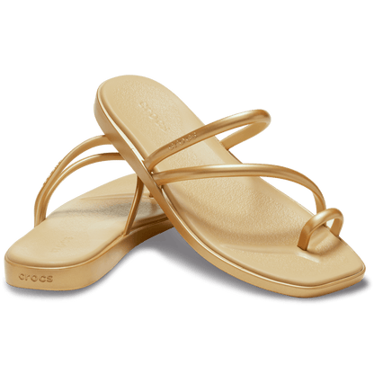 Crocs New Women's Miami Metallic Toe Loop Sandal