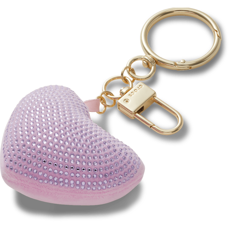 Crocs Quality Plush Gem Heart Bag Charm