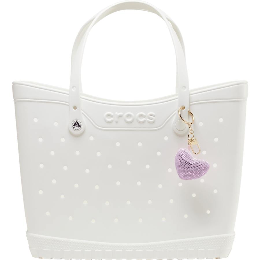 Crocs Quality Plush Gem Heart Bag Charm