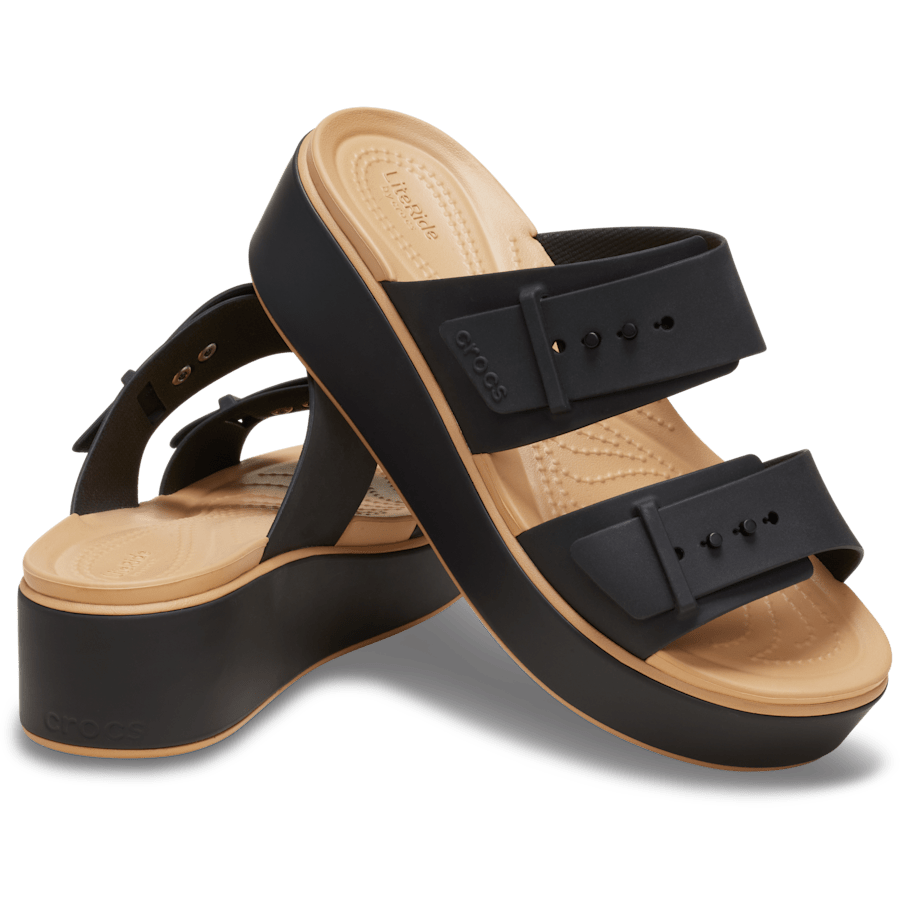 Crocs Essential Brooklyn Buckle Matte Wrap Low Wedge