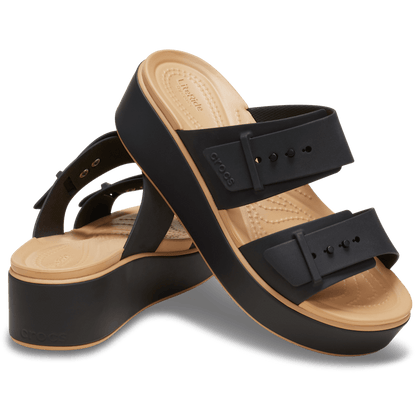 Crocs Essential Brooklyn Buckle Matte Wrap Low Wedge