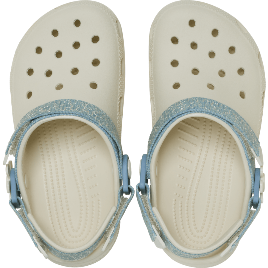 Crocs Best Seller Kids’ Classic Denim Flower Adjustable Backstrap Clog