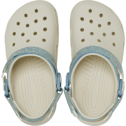 Crocs Best Seller Kids’ Classic Denim Flower Adjustable Backstrap Clog